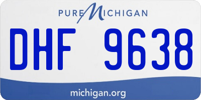 MI license plate DHF9638