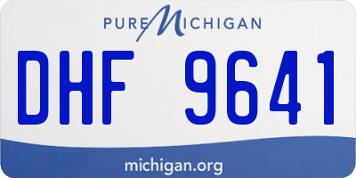 MI license plate DHF9641