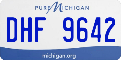 MI license plate DHF9642