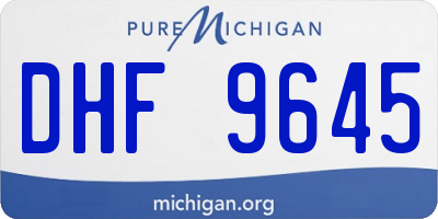 MI license plate DHF9645