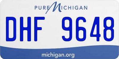 MI license plate DHF9648