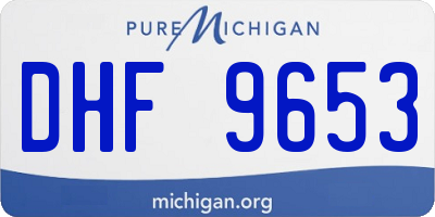MI license plate DHF9653
