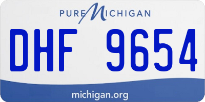MI license plate DHF9654
