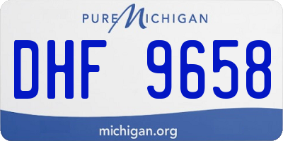 MI license plate DHF9658