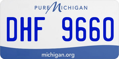 MI license plate DHF9660