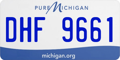 MI license plate DHF9661