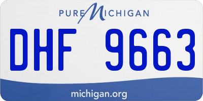 MI license plate DHF9663