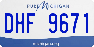 MI license plate DHF9671