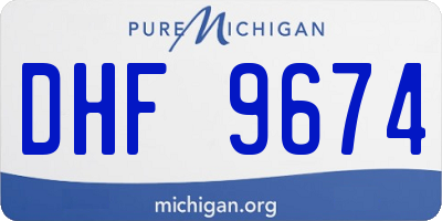 MI license plate DHF9674