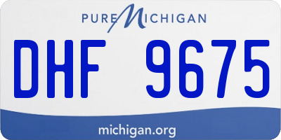 MI license plate DHF9675