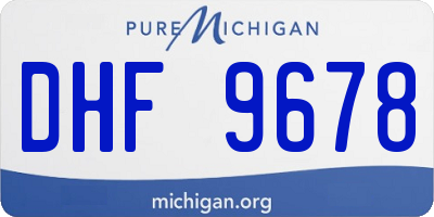 MI license plate DHF9678