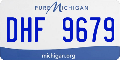 MI license plate DHF9679
