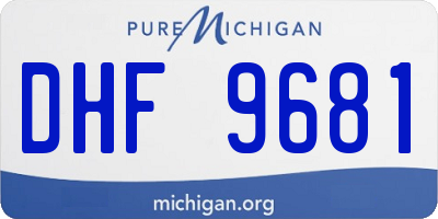 MI license plate DHF9681
