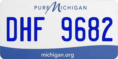 MI license plate DHF9682