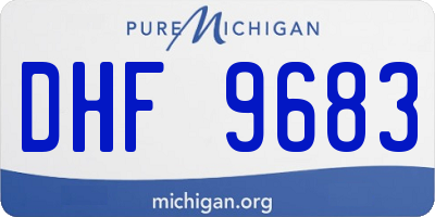 MI license plate DHF9683
