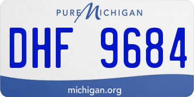 MI license plate DHF9684