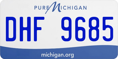 MI license plate DHF9685