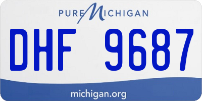 MI license plate DHF9687