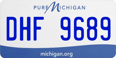 MI license plate DHF9689