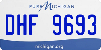MI license plate DHF9693