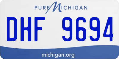 MI license plate DHF9694
