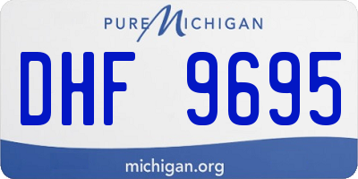 MI license plate DHF9695
