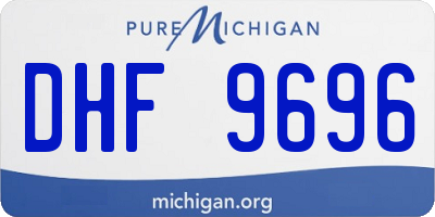 MI license plate DHF9696