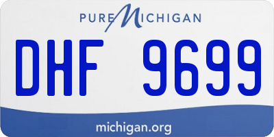 MI license plate DHF9699