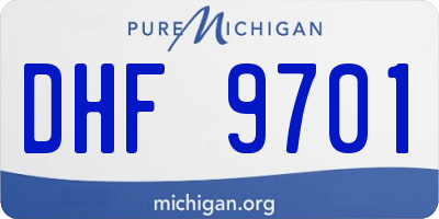 MI license plate DHF9701