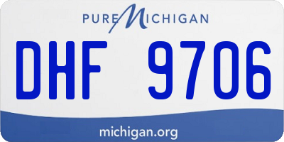 MI license plate DHF9706