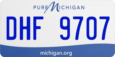 MI license plate DHF9707