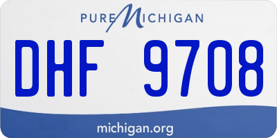 MI license plate DHF9708