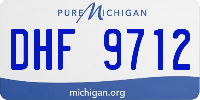 MI license plate DHF9712