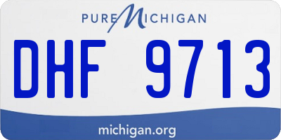 MI license plate DHF9713