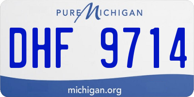 MI license plate DHF9714
