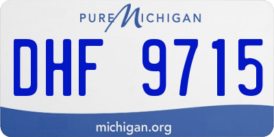 MI license plate DHF9715