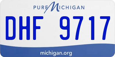MI license plate DHF9717