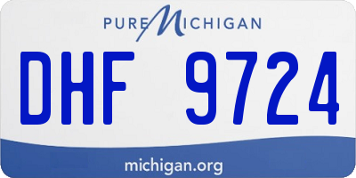 MI license plate DHF9724