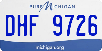 MI license plate DHF9726