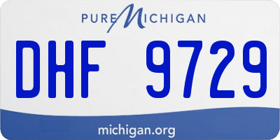 MI license plate DHF9729