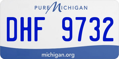 MI license plate DHF9732