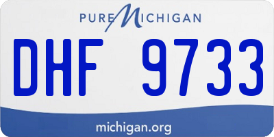 MI license plate DHF9733