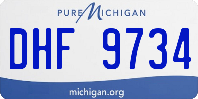 MI license plate DHF9734