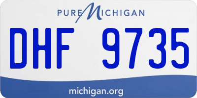 MI license plate DHF9735