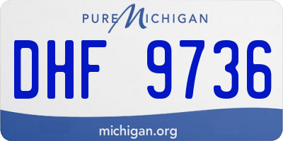 MI license plate DHF9736