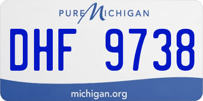 MI license plate DHF9738