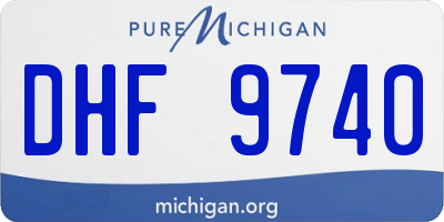 MI license plate DHF9740