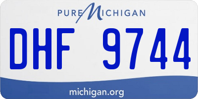 MI license plate DHF9744