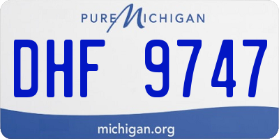 MI license plate DHF9747