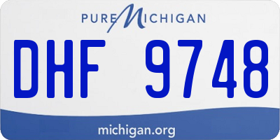 MI license plate DHF9748
